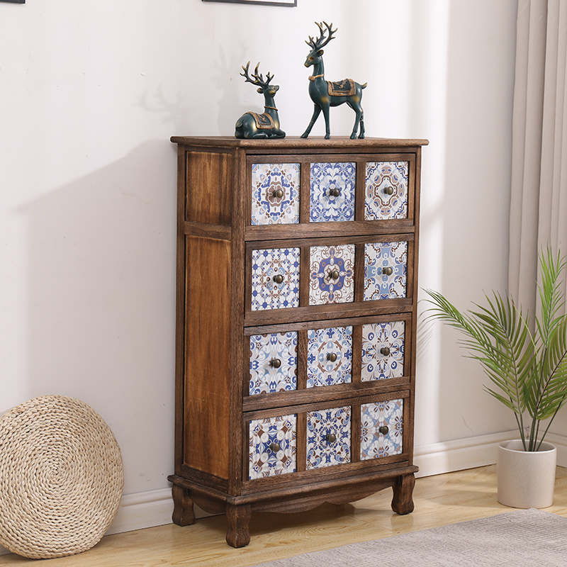 6 drawer wood cabinet