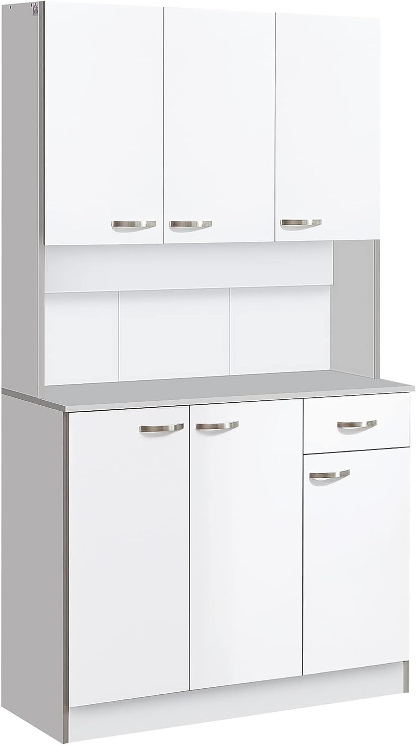 Freestanding Buffet with Hutch Kitchen Storage Cabinets