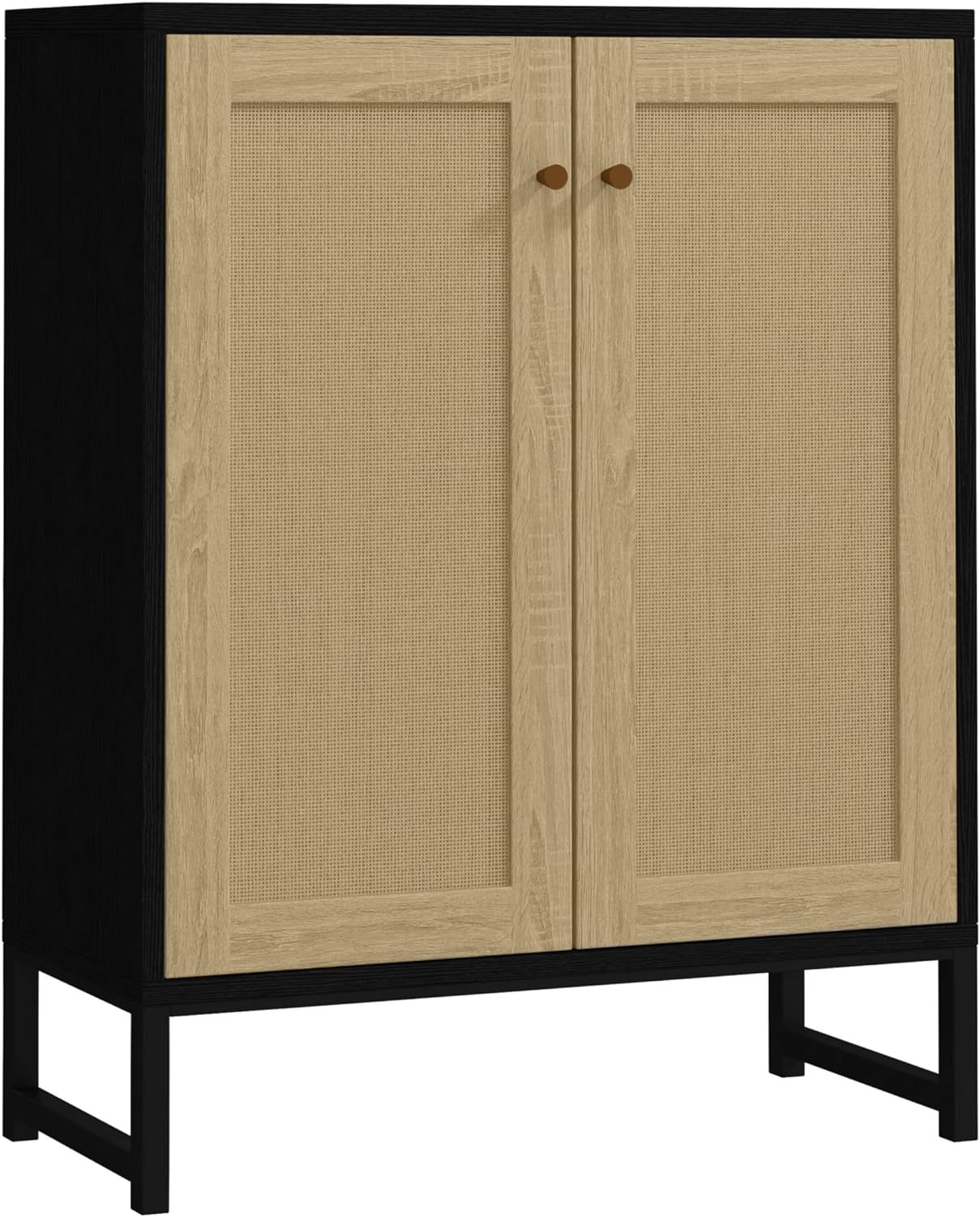 Rattan Storage Cabinet Accent Cabinet Living Room Cupboard Kitchen Sideboard Buffet Table