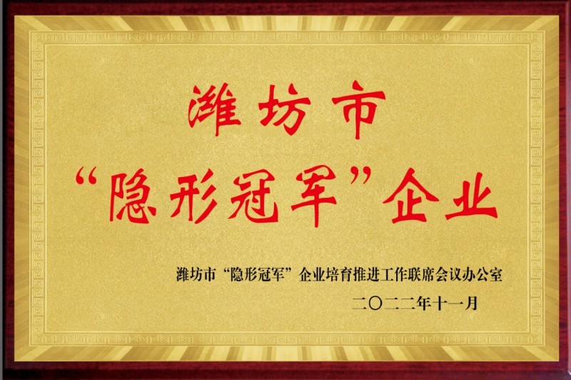 Weifang City Hidden Champion Companies Weifang City Hidden Champion Companies