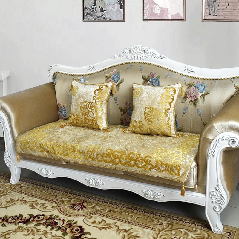 Velvet Embroidery Sofa Cover