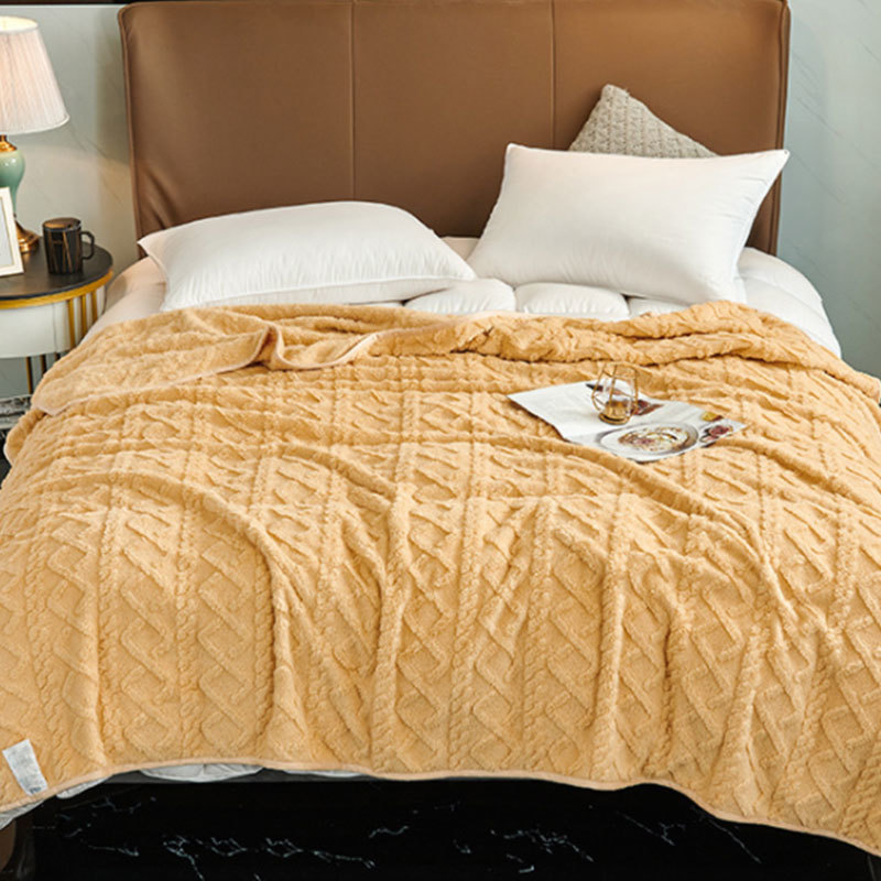 Dobule Sides Sherpa Jacquard Blanket