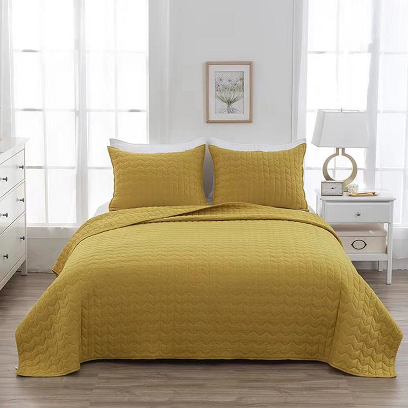 Washed Microfiber Quilt Set