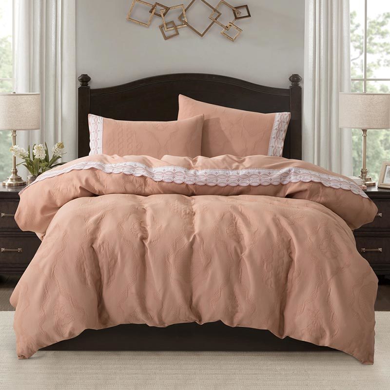 2 Layer Cotton Jacquard Lace Set