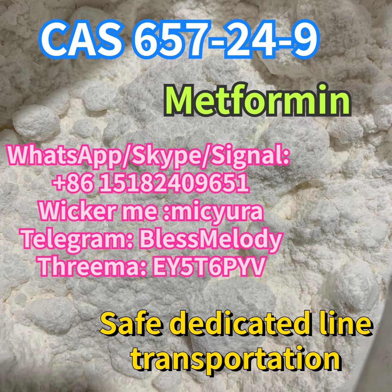 Hot Product Metformin CAS 657-24-9 Safe delivery to Netherlands/Australia/EU/USA/Germany/Russia