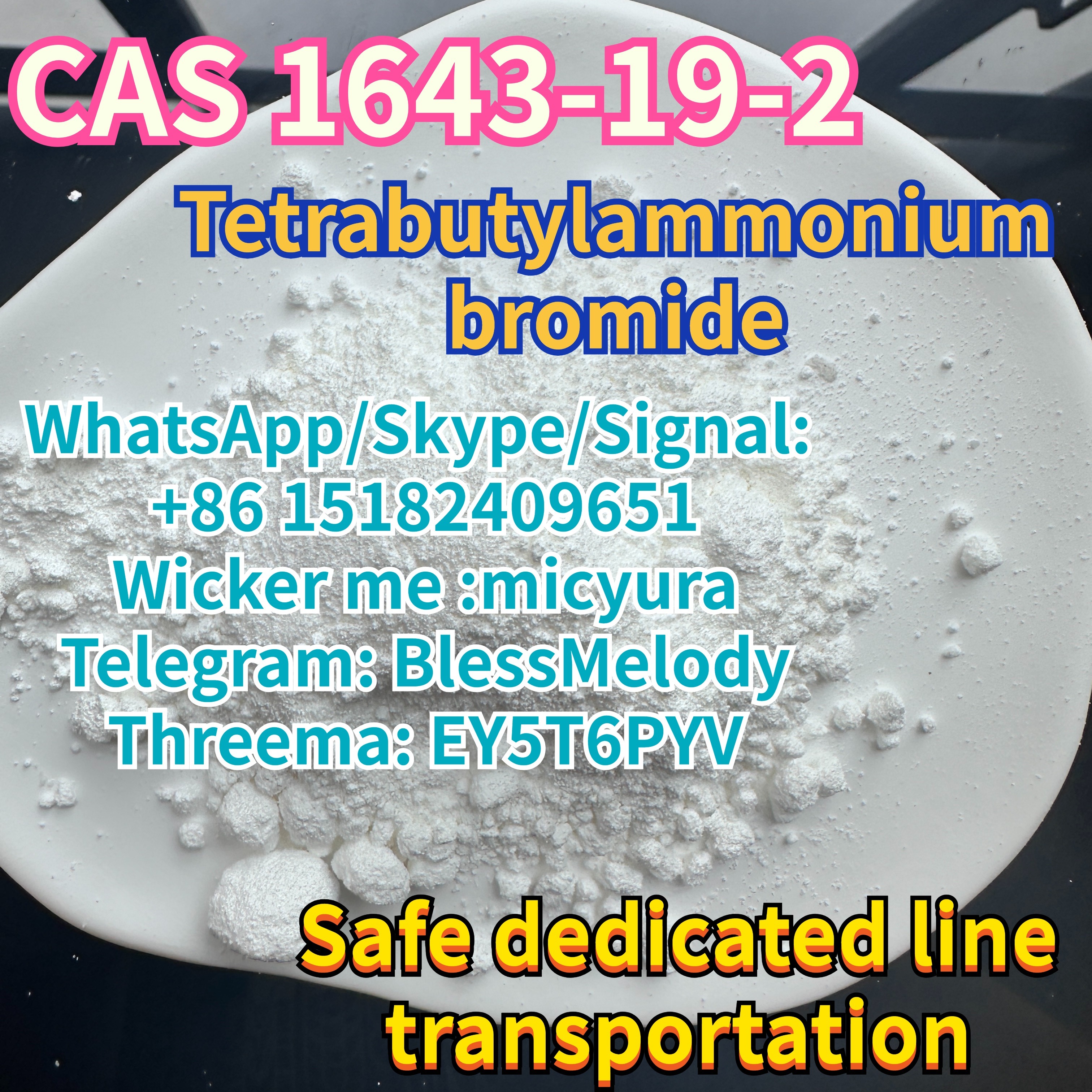 Safe dedicated line transportation Tetrabutylammonium bromide CAS 1643-19-2 100% secure door to-door transportservice