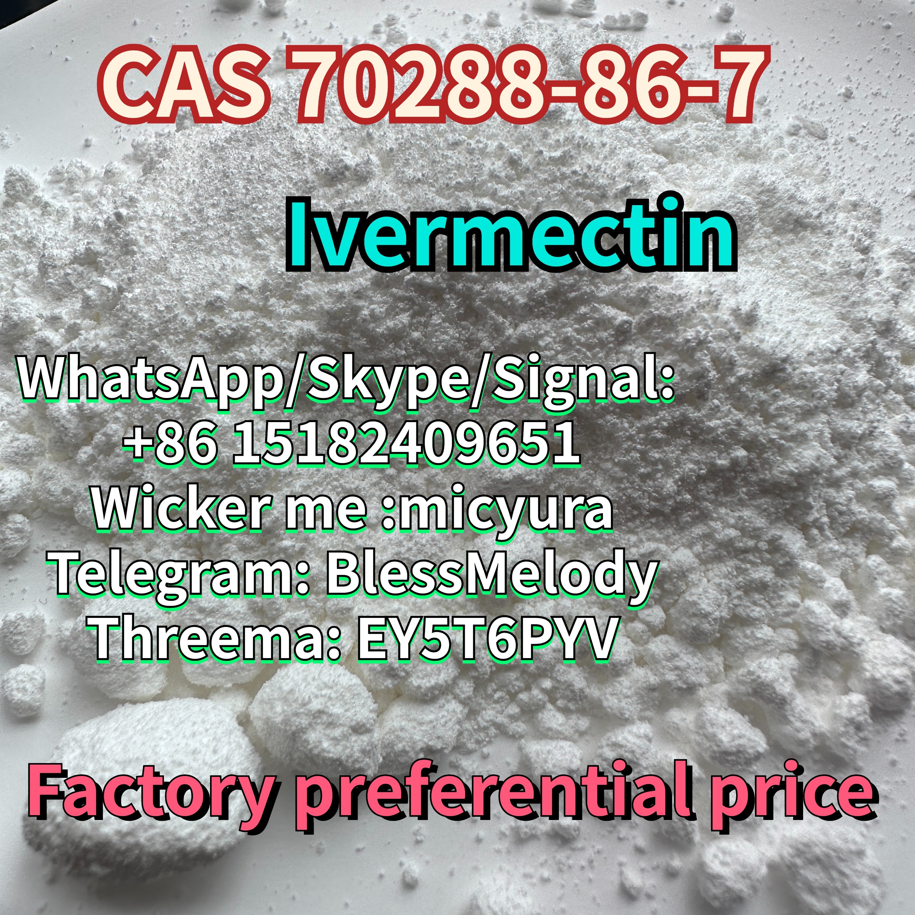 Factory preferential price Ivermectin CAS 70288-86-7 High quality and low price