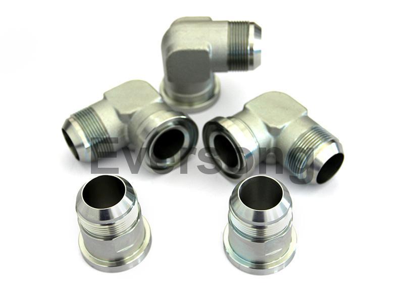 SAE flange adapter with male UN/UNF thread & 37° outer cone