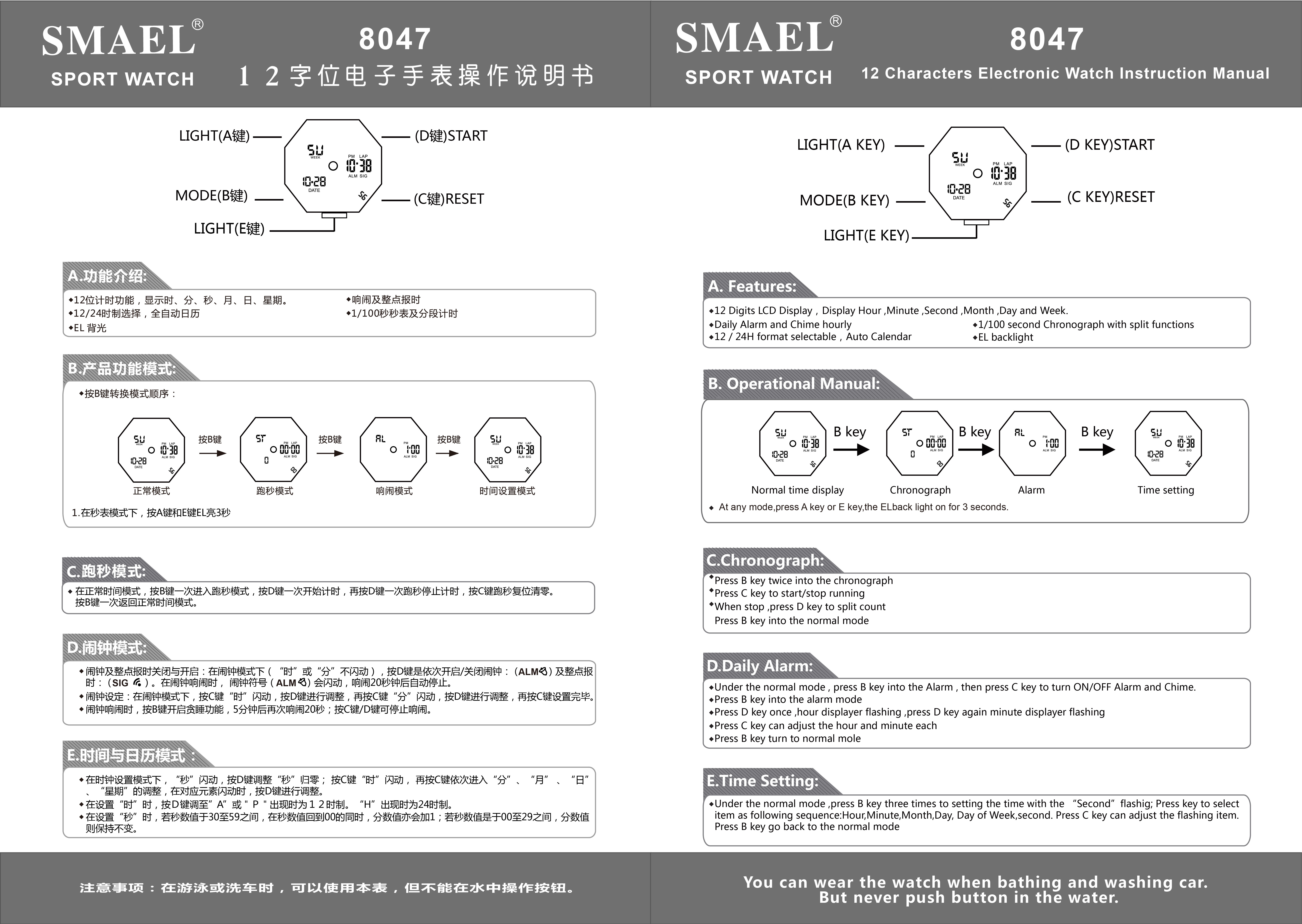 8047 instructions in English and Chinese 12