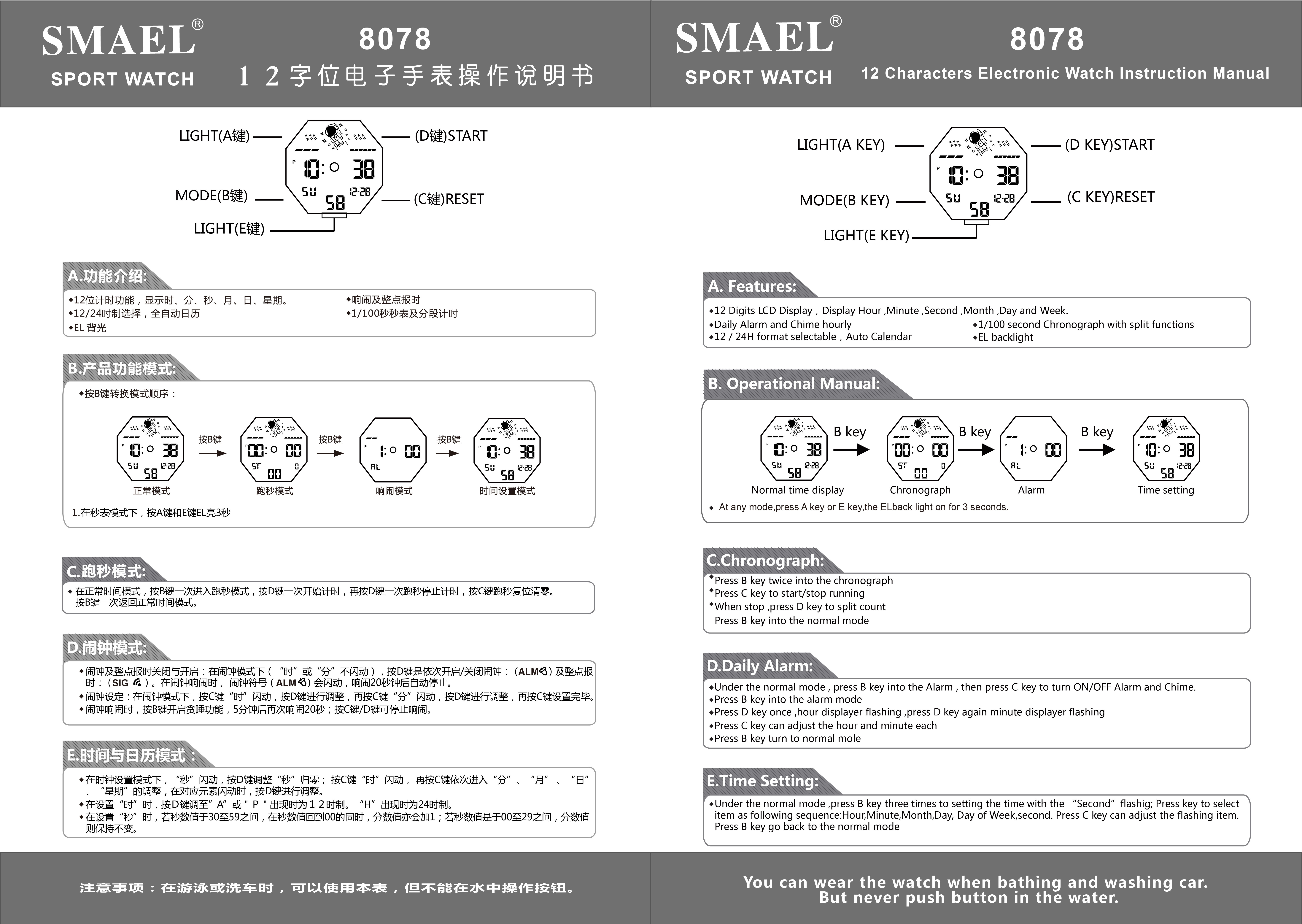 8078 instructions in English and Chinese 12 8078 instructions in English and Chinese 12