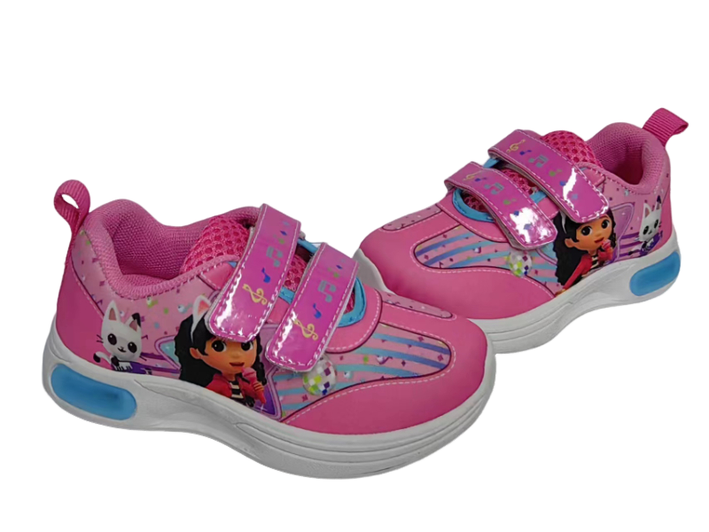 Pvc injection shoes with light