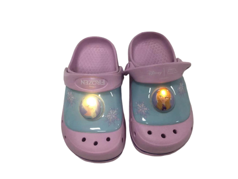 Durable Eva cemented shoes with light disney