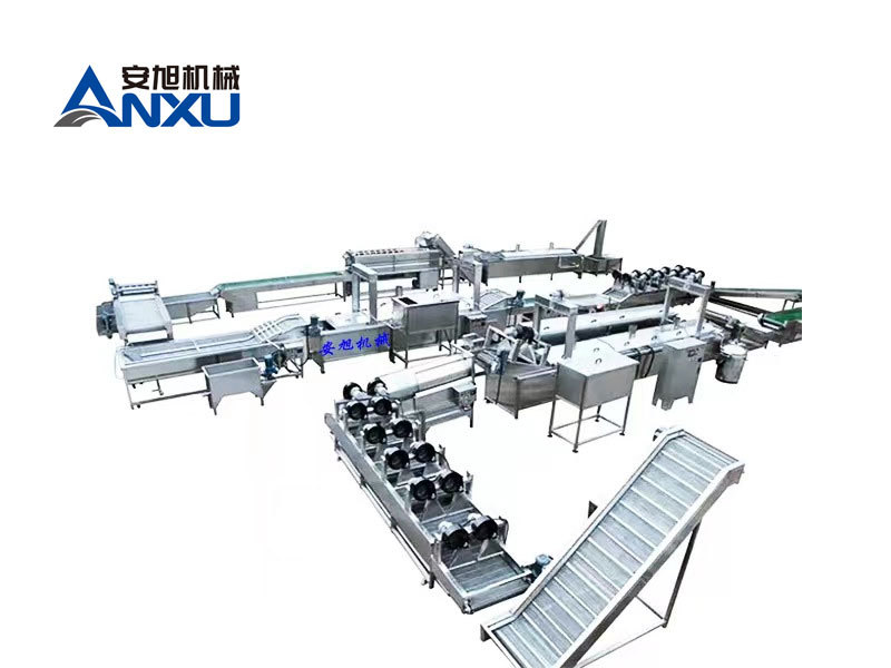 Frozen French fries, sweet potato strips, potato chips fried production line