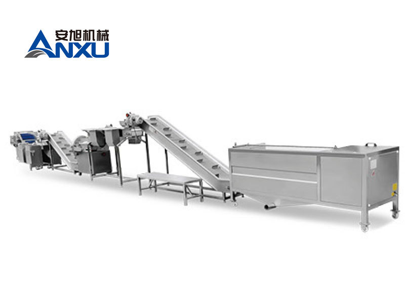 Two-in-one cleaning line for roots, leafy vegetables and freshly cut vegetables (small, central kitchen)