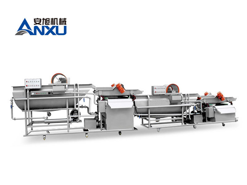 Horizontal vortex spiral cleaning machine