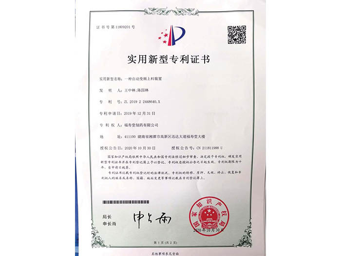 一種自動變頻上料裝置
