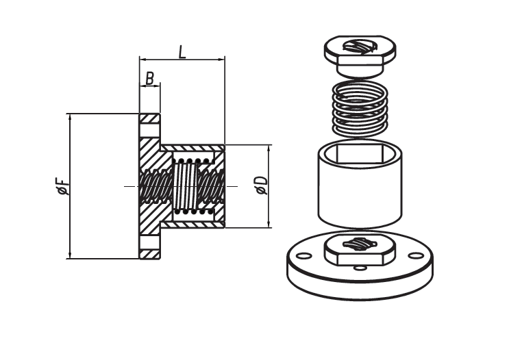 HCOT2 series Nut