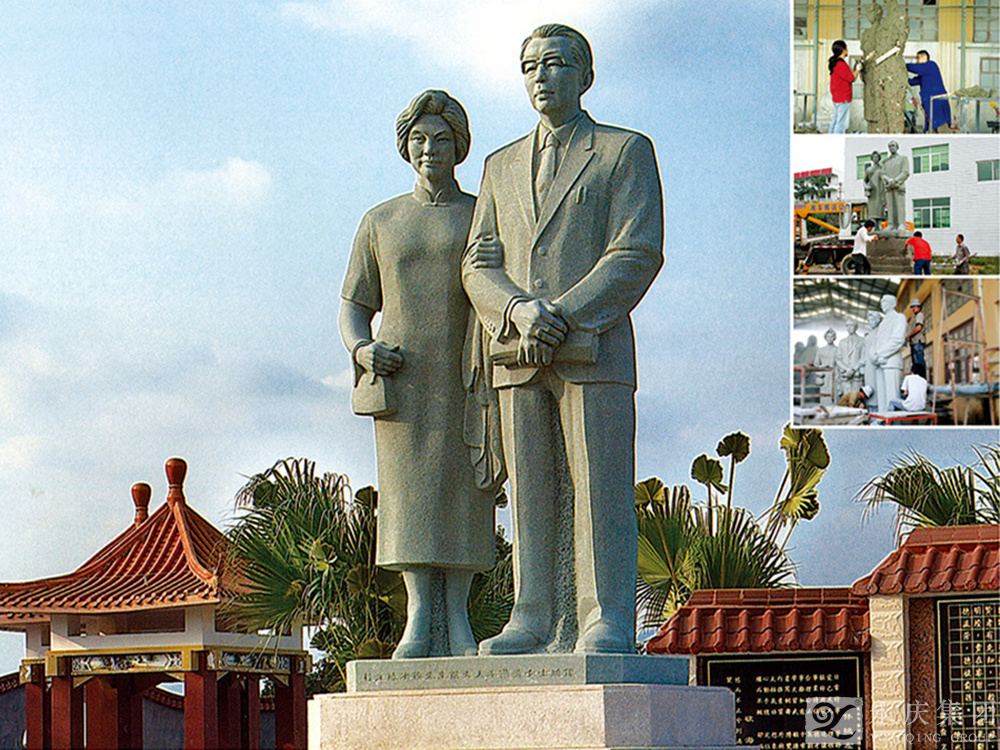 爱国华侨-陈水俊夫妇雕像
