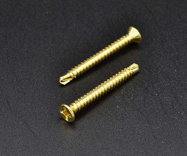 Csk Phi Self Drilling Screw, Yellow Zinc Plated Screw