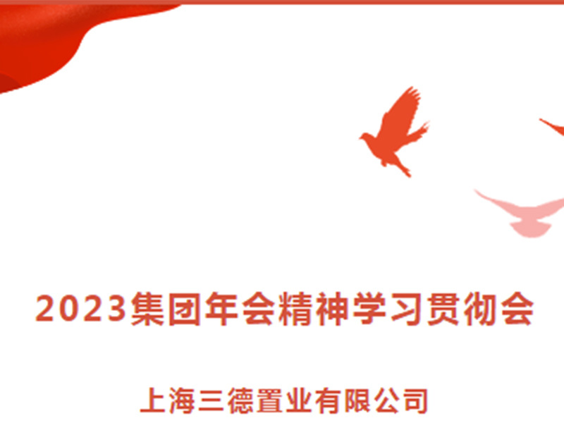 上海三德置業 | 召開專題會議學習貫徹2023集團年會精神