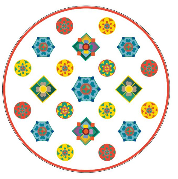 Circular porcelain plate Circular porcelain plate