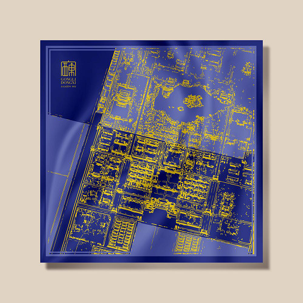 Trace the Daming Palace series small square scarf HA2002 Trace the Daming Palace series small square scarf HA2002