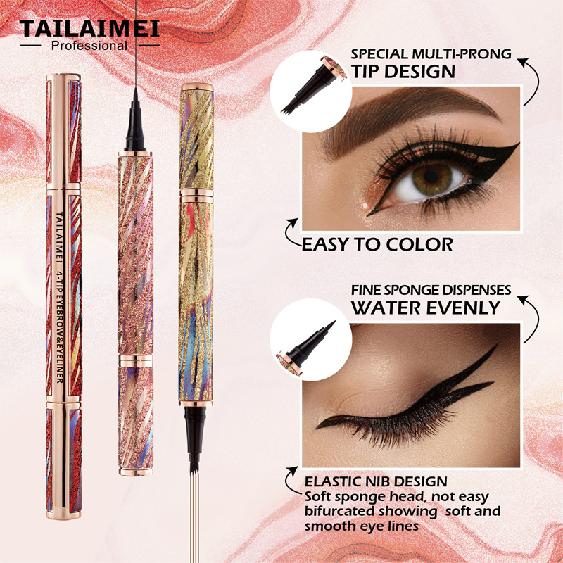 Tailaimei 2 Color The New Upgrade Makeup Eyeliners 2 in 1 Eye