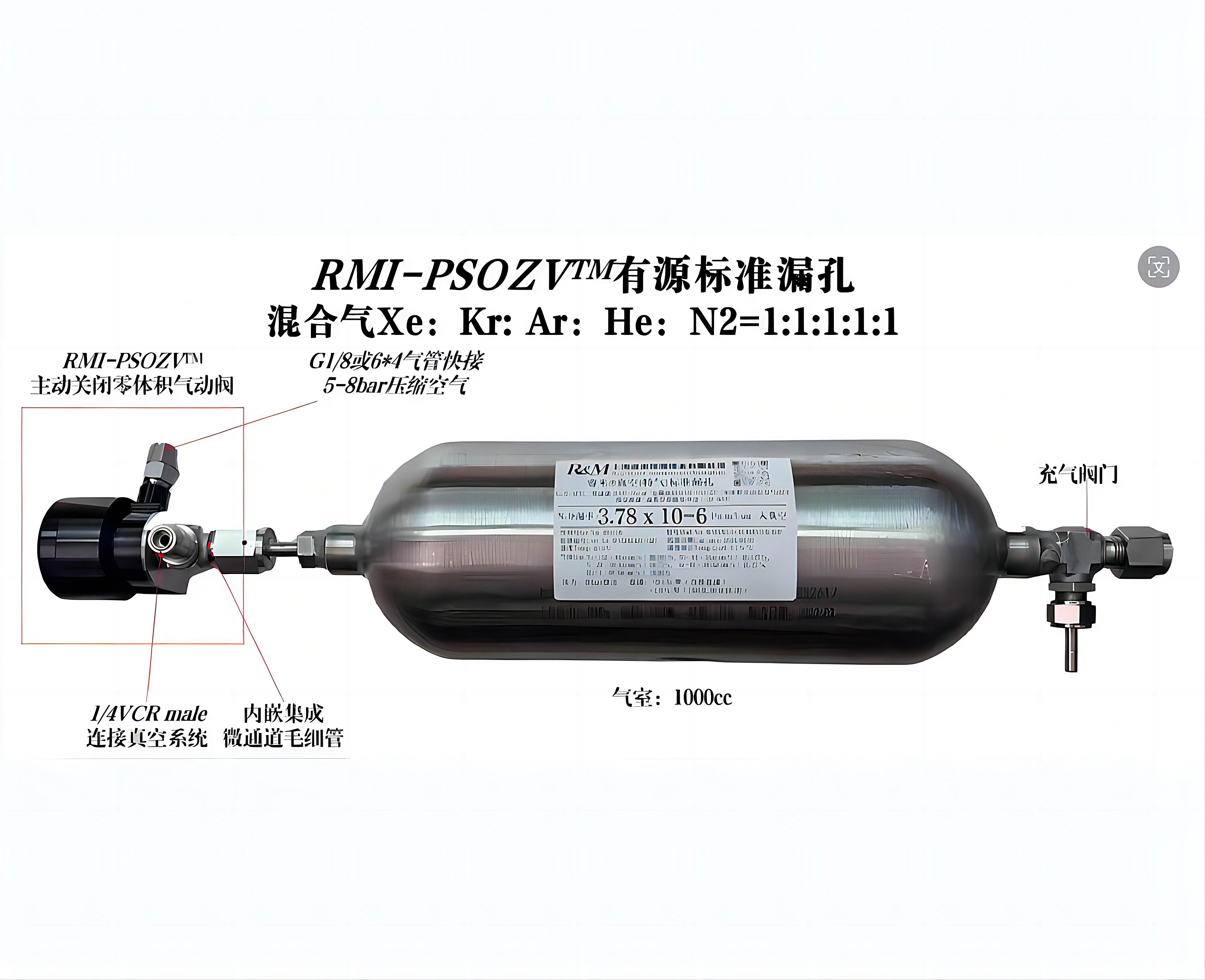 RMI-PSOZV™主动关闭零体积气动阀标准漏孔