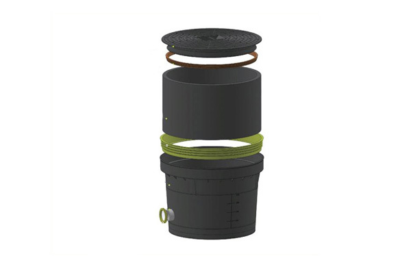 Assembled plastic water meter well
