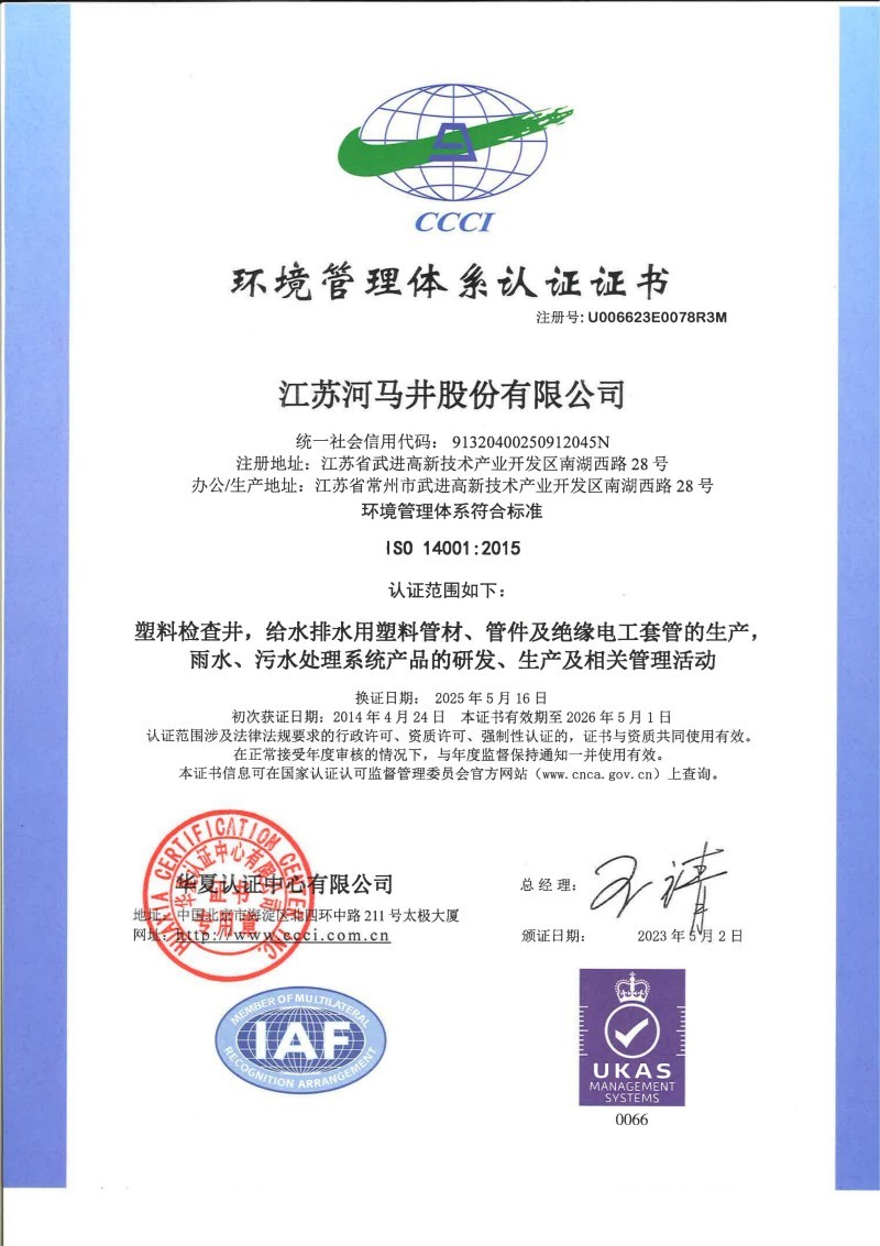 Environmental Management System Certification Certificate Environmental Management System Certification Certificate
