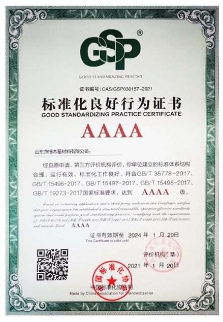 Certificate of Good Standardized Practice Certificate of Good Standardized Practice