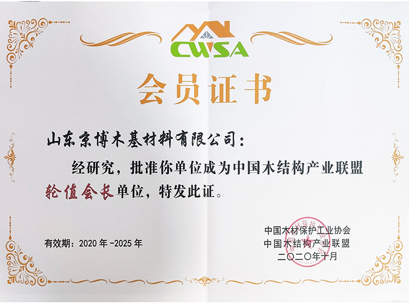 Rotating Chairman of China Wooden Structure Industry Alliance