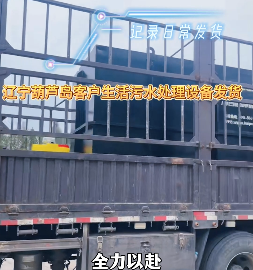 辽宁葫芦岛客户生活污水处理设备发货啦~