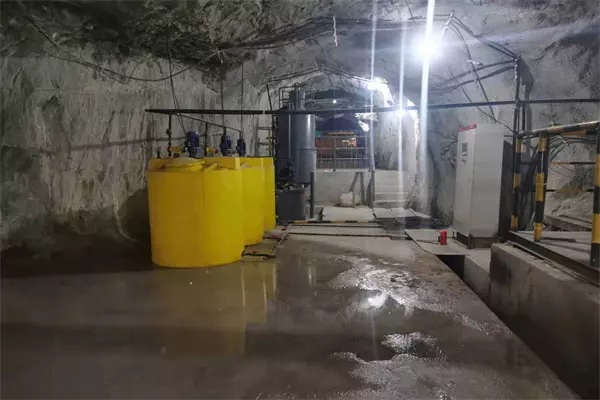 Sewage treatment site at Lanzhou Copper Mine in Gansu Province