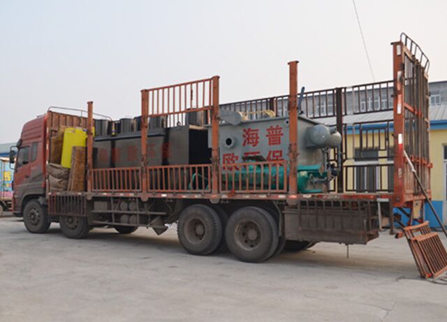 Delivery of new sewage treatment equipment from customers in Hangzhou