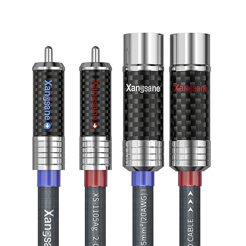 Xangsane/象神 纯银卡侬公/母转RCA XS-1105Ag-RCA-XLR