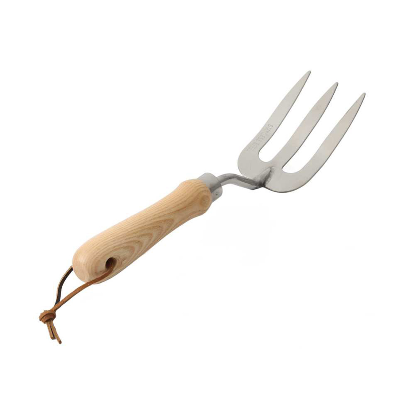 Stainless Steel Weed Fork Garden Hand Fork Tool with Ergonomic Ash Wood Handle for Weeding Digging Planting Cultivating
