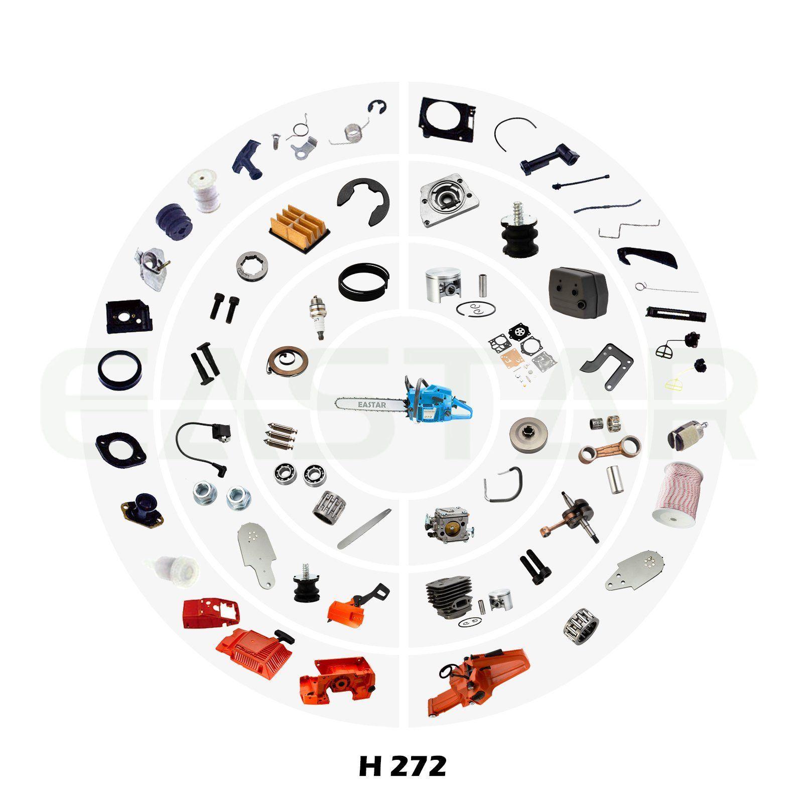Peças para motosserra Husq 272 compatíveis com motosserra Husq 272