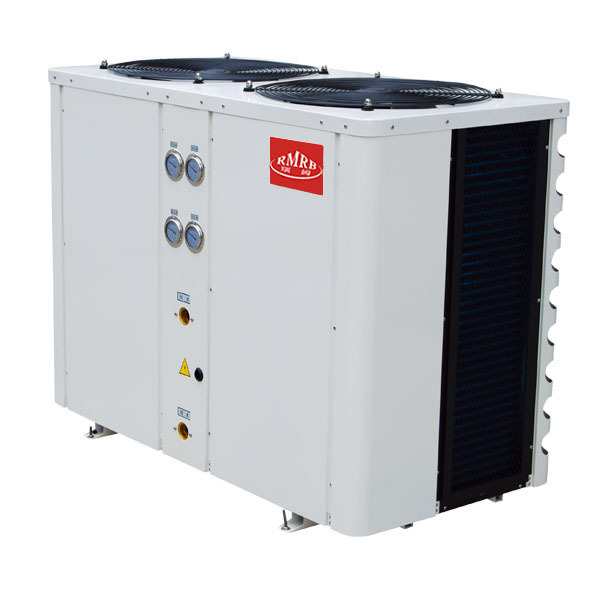 Modular air-cooled hot and cold water heat pump units