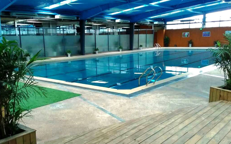 A 500 cubic meters swimming pool thermostatic project in Fuzhou