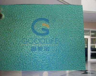 Green polycarbonate embossed sheet