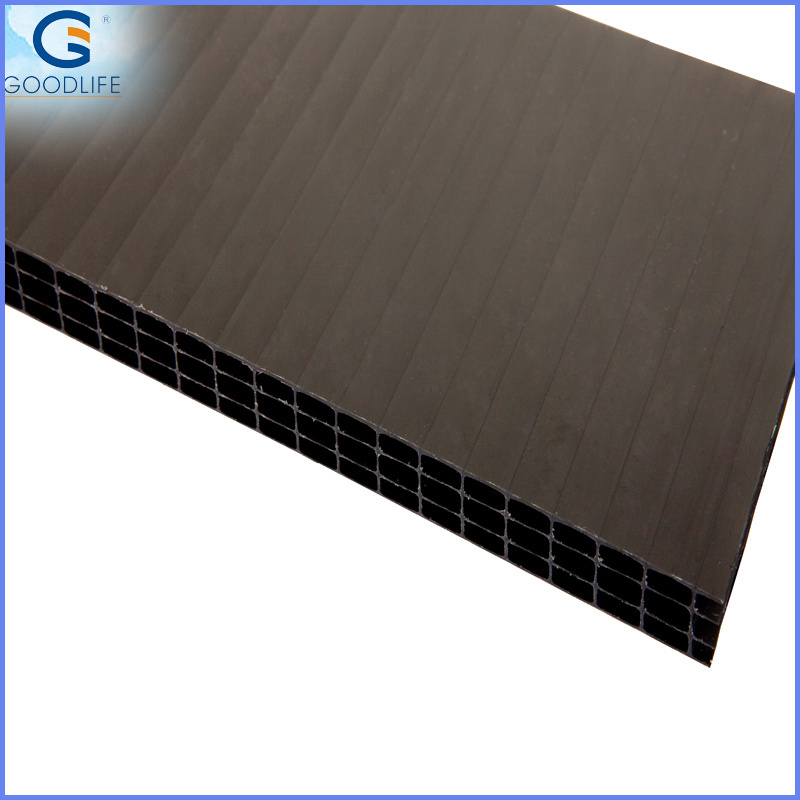 Black Polycarbonate Four-wall hollow sheet