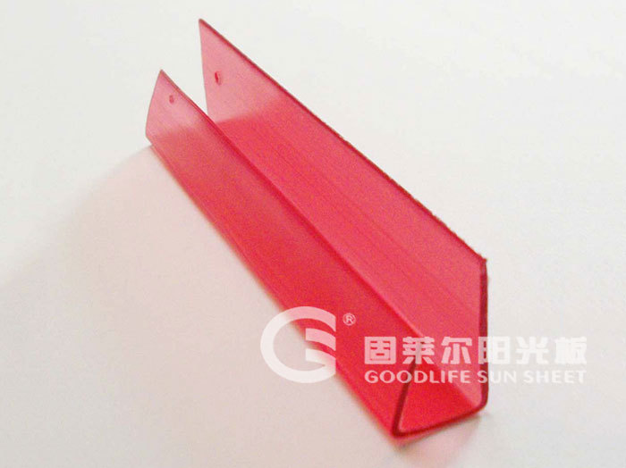 Accessories For Polycarbonate Sheet-PC Edge strip - Red