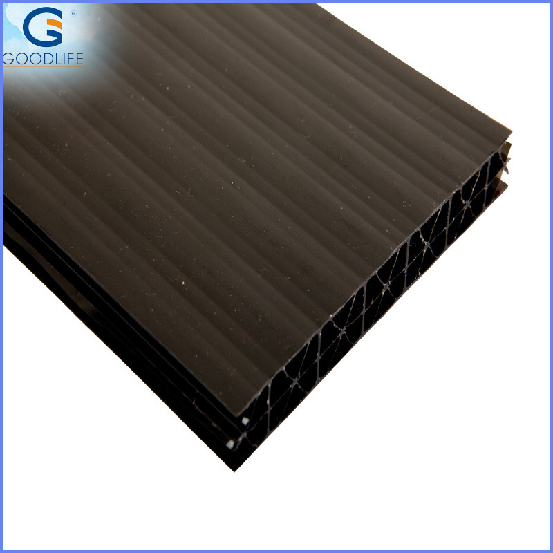 Black Polycarbonate X-profile hollow sheet