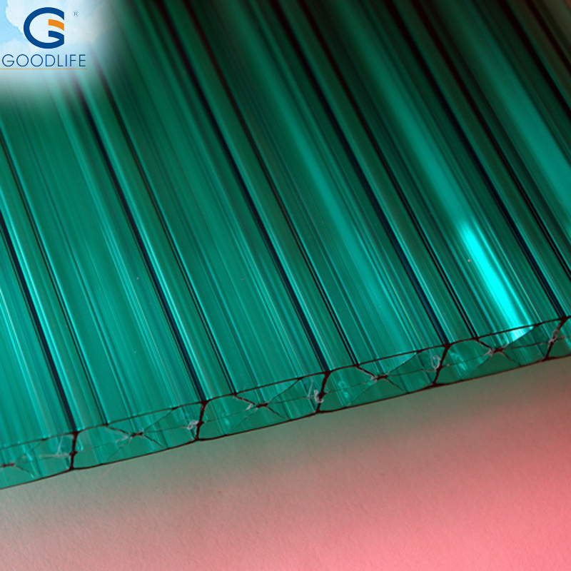 Green Polycarbonate X-profile hollow sheet