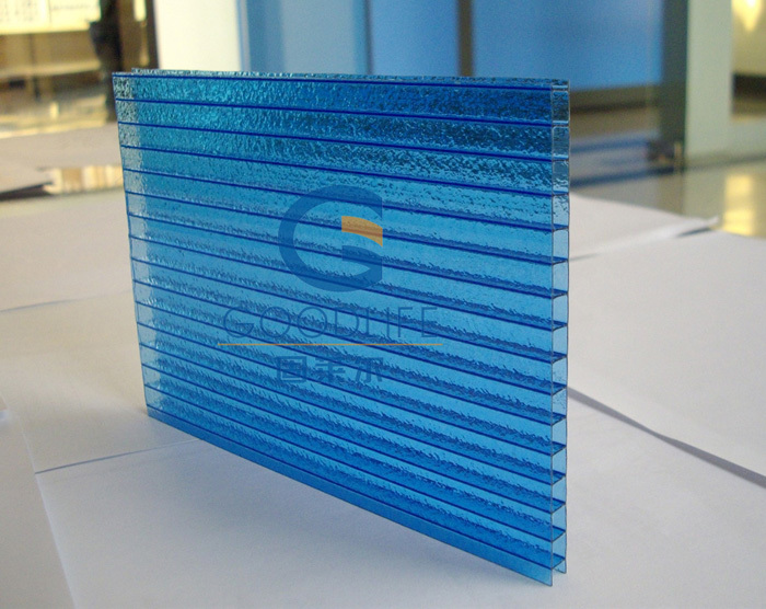 Blue polycarbonate frosted twin-wall sheet