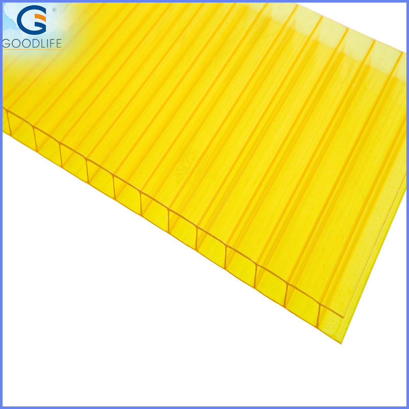 Yellow Polycarbonate twin-wall hollow sheet