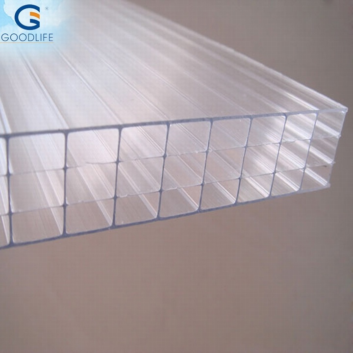 Clear Polycarbonate Four-wall hollow sheet
