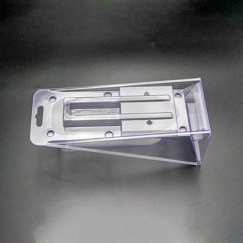 定制塑料透明PVC锁吸塑盒包装翻盖