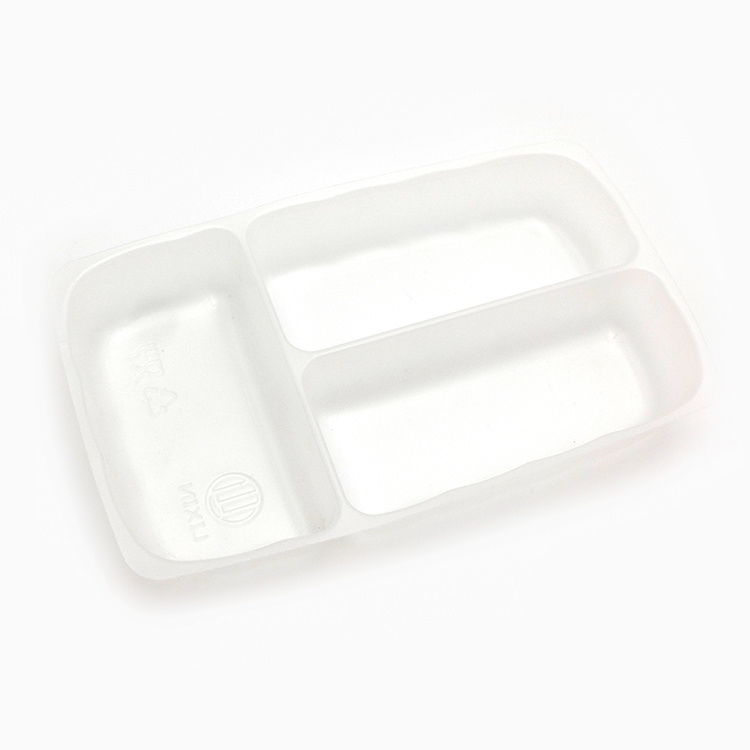 源厂定制环保微波炉PP 3格食品容器一次性塑料便当盒（三个尺寸七个颜色分开上）